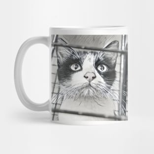 SELFIE CAT BLACK AND WHITE Mug